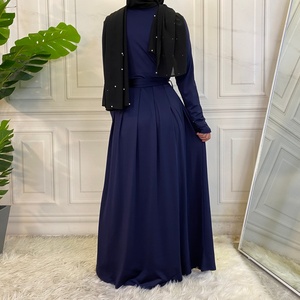 6421 # Robe plissée musulmane, robe de Dubaï, hijab, kaftan, abayas, vêtements islamiques pour femmes, caftan du Ramadan - Product Image 4