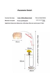 Lampadaire Plume de Fer Moderne LED E26 Ra80 1600 Lumens, Luminaire Vertical Designer à Intensité Variable Blanc Chaud pour Salon et Chambre - Product Image 5