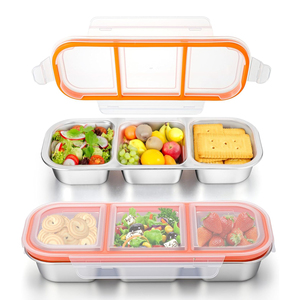 Leakproof 3 ngăn Bento Hộp Ăn Trưa trẻ em trường 700ml thép không gỉ thực phẩm snack lưu trữ container - Product Image 1