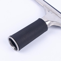 Raclette à vitres en acier inoxydable 10''/14''/16''/18'' réglable, durable, avec poignée en caoutchouc noir et bleu, marque YangMing