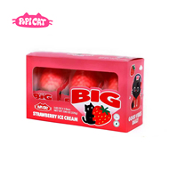 Es Krim Stroberi Merah PoPI CAT Hot Sale, Bentuk Buah Realistis, Camilan Manis Premium Populer Musim Panas