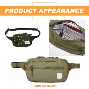 Tas Pinggang Nylon Grosir Anti Air Fanny Pack Tas Selempang Pinggul Unisex Gaya Kasual Tas Tipis - Product Image 3