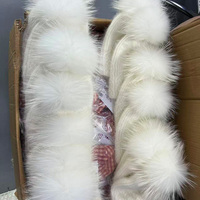 Pompon en fourrure de raton laveur et de renard véritable, personnalisé en usine, avec bouton, boule de fourrure colorée et volumineuse pour bonnets, accessoires en fourrure DIY