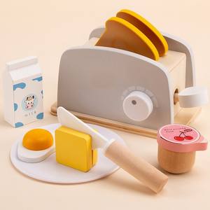 Mini machine à pain en bois pour enfants jouet de jeu de simulation de cuisine et de nourriture pour l'apprentissage éducatif précoce pour les enfants garçons et filles - Product Image 5