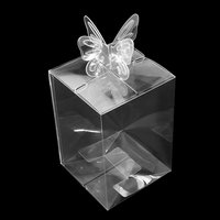 Boîte cadeau transparente avec logo personnalisé, emballage en plastique transparent pour présentation de cristaux, boîte pliable transparente pour emballage