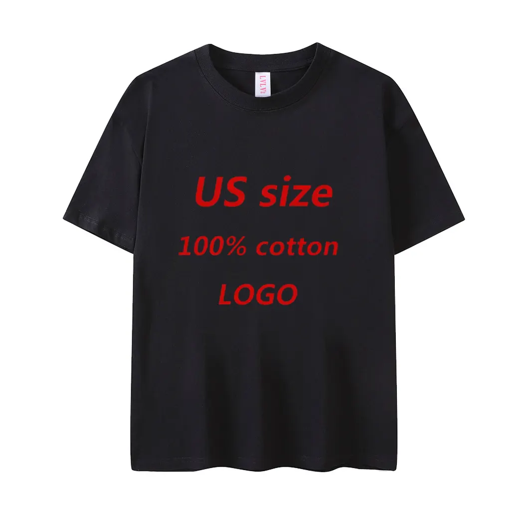 High Quality Solid Color 280gsm Heavy Cotton Custom Printed Tshirt Plain Men's T-shirts Graphic Oversized Unisex T Shirt
