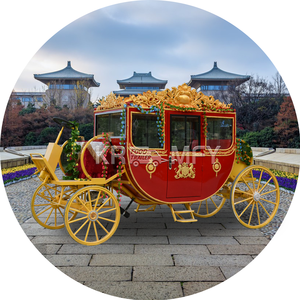 Carruaje Eléctrico de 4 Ruedas Estilo Europeo para Bodas, Carruaje Abierto para Paseos Turísticos con Caballo para Transporte Especial - Product Image 2