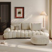 Canapé modulaire en tissu Ferly au design moderne, style nuage, avec ottoman de rangement, coussins profonds réglables, canapé personnalisé pour la maison