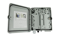 Boîtier de distribution de fibre optique extérieur 12 ports |   Boîtier mural FTTH avec adaptateurs SC/LC, répartiteur PLC 1*8, IP65, matériau PC/ABS