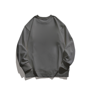 Sudadera Informal de Calle para Hombre, Lavada, Holgada, Básica, de Alta Calidad, Color Sólido, Cuello Redondo, Hombros Caídos, Sudaderas con Capucha para Hombre - Product Image 4