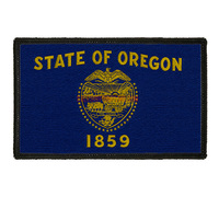 Écussons en tissu personnalisés pour clubs sportifs, nouveau design, vente en gros, badges brodés pour vêtements d'équipe, patchs tissés Oregon
