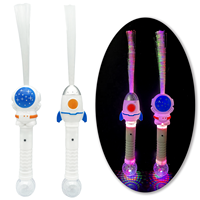 Produit Tendance 2026 : Baguette Lumineuse Astronaute à Fibre Optique avec Jouet Navette Spatiale en Plastique, Jouets Lumineux LED pour Filles 2026