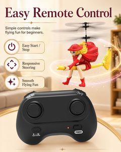 Hélicoptère télécommandé Dwi Dowellin <span class=keywords><strong>Flying</strong></span> <span class=keywords><strong>Witch</strong></span> pour enfants de 6 à 12 ans, drone balai magique lumineux avec maintien d'altitude et décollage à une touche - Product Image 4