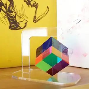 Zhuo ChiMall CMY Farb würfel mit Displayst änder 50 mm Acryl prisma CmyCube, Schreibtisch dekor Spielzeug, Office Cool Stuff