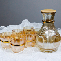 Ensemble de carafe à eau en verre et bouilloire à thé, style européen, pour salle à manger, restaurant, maison, entreprise, emballage cadeau