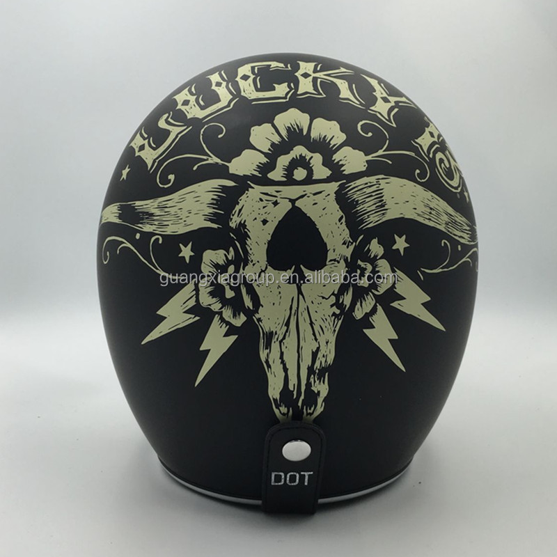 Lucky Thirteen Vintage Motorcycle Helmet - Classic Half Face