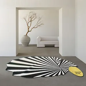 Round Area Rugs Custom Floor Mat Hotel Carpet 3D Commercial Mat Funny Carpet