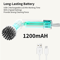 Brosse de Nettoyage Électrique Mini sans Fil IPX6 Puissante pour Maison, Joints et Coins, Outil de Nettoyage Électrique en Plastique