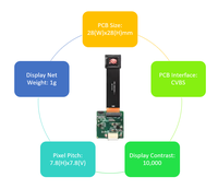 Módulo de Controlador CVBS TDO de 0.39 Pulgadas para Pantalla Micro OLED 1024x768 XGA OLEDoS, Placa de Pantalla Monocular con OSD para Gafas de Visión Nocturna