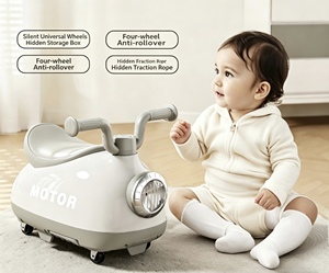 Poussette-Porte-Bébé 4-en-1 Certifiée en Plastique Style Voiture à Quatre Roues pour Bébés de 1 à 3 Ans, Siège Deluxe Anti-Renversement avec Système de Sécurité 3 Points - Product Image 5