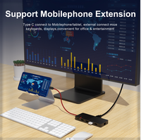 Station d'accueil USB C 11 en 1-Port d'affichage du moniteur 4K-Mini Station d'accueil pour ordinateur portable-adaptateur Multiport USB type-c PD 100W