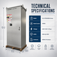 KAILES KLS-PSD4000A-400V-NEMA3R 4000A 65kA Tableau de distribution principal en cuivre étamé pour armoire de commande industrielle UL891