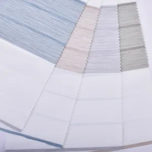 Custom Color Household Indoor Zebra Shades Horizontal Waterproof Window Zebra Blinds Fabrics For Home