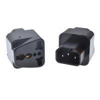Adaptateur de prise universel vers C14 3 broches 10A 250V UK EU US vers IEC60320 adaptateur de convertisseur de Conversion mâle pour armoire PDU UPS