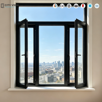Ventana Abatible de Aluminio de Lujo con Triple Acristalamiento Laminado y Rotura de Puente Térmico