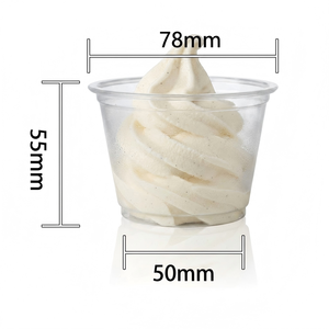 Gobelets jetables en PET à paroi simple <span class=keywords><strong>Wellpack</strong></span>, 78 mm, transparents comme du cristal, 5,5 oz, logo imprimé UV, pour crème glacée, café glacé, boissons froides - Product Image 4