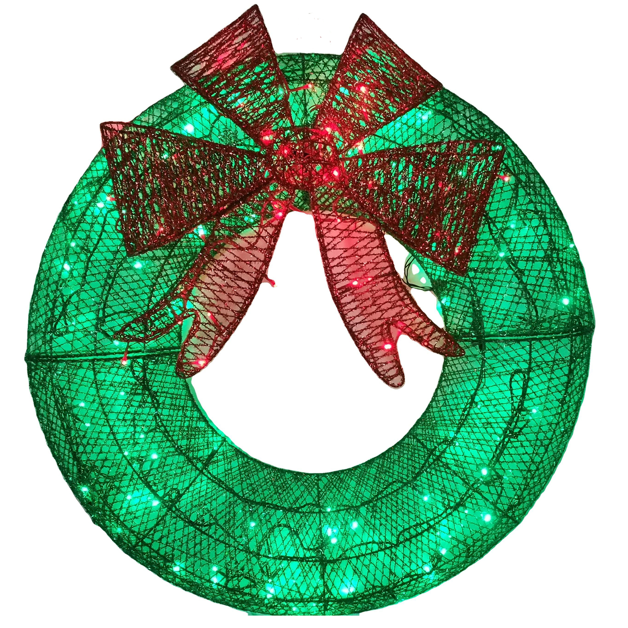 Home Christmas Garden Decoration LED Christmas Wreath Large Christmas Wreath 60cm