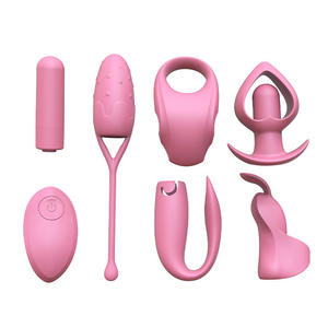 7 in 1 BDSM 진동기 세트 음핵 항문 링 원격 제어 총알 충전식 다중 부착 섹스 토이 남성과 여성을위한 SM 키트 - Product Image 6