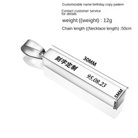 Collier pendentif en acier inoxydable avec inscription « Je t'aime » et diamant, noir argenté, sportif, cadeau de couple pour la Saint-Valentin
