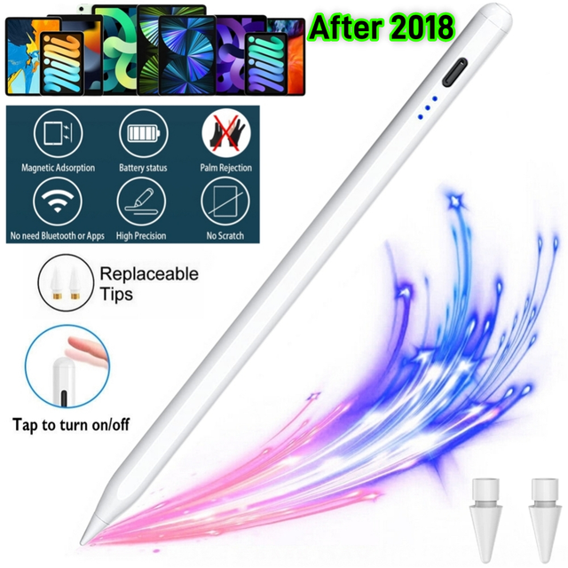 Touch Switch Tilt Pressure Sensing Full screen Anti-mistouch Active Stylus Pen for Ipad Air pro Palm Rejection Magnetic Pencil
