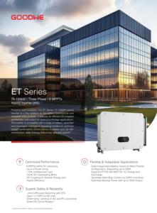 Onduleur solaire hybride commercial haute tension <span class=keywords><strong>GoodWe</strong></span> GW100K-ET-G10 triphasé 8 MPPTs 100 kW avec protection IP66 - Product Image 5