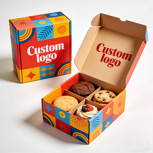 Boîte de biscuits moelleux, design de mariage algérien, solution d'emballage alimentaire personnalisée, boîte à muffins, emballage - Product Image 2