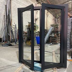 Fenêtre à battant moderne en aluminium à rupture de pont thermique, résistante aux ouragans, à double vitrage, écoénergétique, insonorisée et économique pour villa - Product Image 3