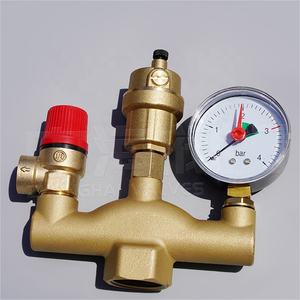 Langlebige Messing kessel komponenten mit automatischem Entlüftung manometer und Sicherheits ventil für HLK-und Fußboden heizungs systeme - Product Image 1