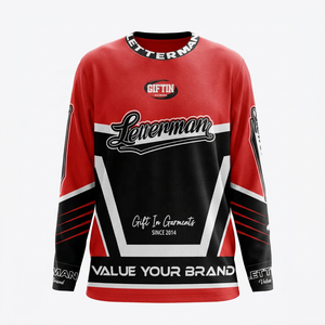 Chemise de course à manches longues avec logo personnalisé, style streetwear surdimensionné, marque privée, maillot pour les fans de sport automobile - Product Image 2