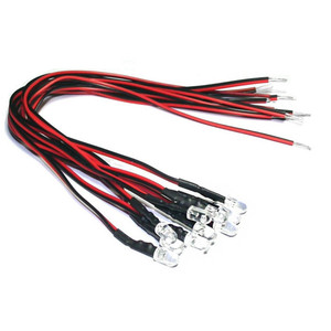 7.5 V-12 V con filo di LED 3 millimetri a testa Piatta sconfinato perline Lampada LED diodo luminoso con cavo 30 CENTIMETRI - Product Image 4