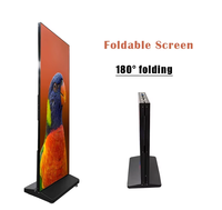 Écran LED P1.8 pour affiches 640x1920mm IP65, contrôle WiFi, USB, sur pied, mobile, affichage vidéo LED publicitaire pour métro
