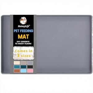 MateyLife Pet Feeding <b>Mat</b> Solid Color Non-Slip Waterproof Indoor Dog Feeding <b>Mats</b> 3 Sizes Available - Product Image 2