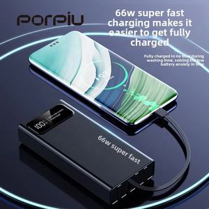 PORPIU Tragbare Power <span class=keywords><strong>Bank</strong></span> Kapazität Power <span class=keywords><strong>Bank</strong></span> Solar USB Ladegerät 10000mAh 20000mAh Batterie Kunststoff Power Banks - Product Image 4