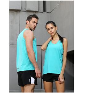 العرف الرجال والنساء سريعة الجافة عاكسة تشغيل القميص صدرة للجري عداء القميص الجري قميص بدون أكمام - Product Image 4