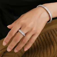 Nouvelle Collection 2025 – Bague pour Homme en Moissanite Certifiée par un Certificat Tier, Sertie de Griffes Rondes