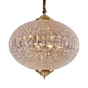 Lustre de luxe en forme d'œuf, cristaux, éclairage, style <span class=keywords><strong>espagnol</strong></span>, traditionnel, vintage, globe en bronze, lampes pendantes françaises, lustre - Product Image 1