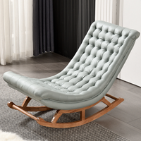 Fauteuil à bascule moderne en bois massif, prix d'usine, vente en gros, mobilier de salon rembourré