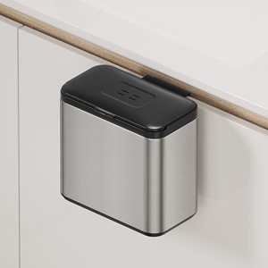 Poubelle de compostage pour cuisine, résistante à l'eau, 4 litres, couleurs personnalisées, poubelle de bureau murale pour intérieur, avec couvercle - Product Image 2