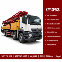 Pompe à béton montée sur camion Mercedes Benz Arocs Sany C10 62m d'occasion 2020, Pompe à béton montée sur camion Sany Benz 62m d'occasion Exportation Chine
