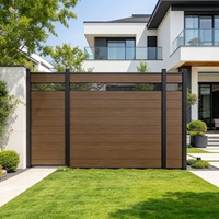 Panneau de clôture de jardin vertical en WPC avec logo personnalisé VILLI, résistant au feu, en ASA, écologique, durable, pour maison moderne